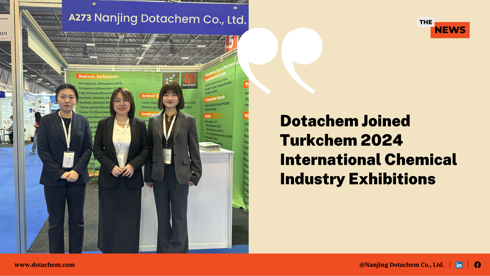 Dotachem presenta en la Exposición Internacional de Química TURKCHEM Eurasia 2024