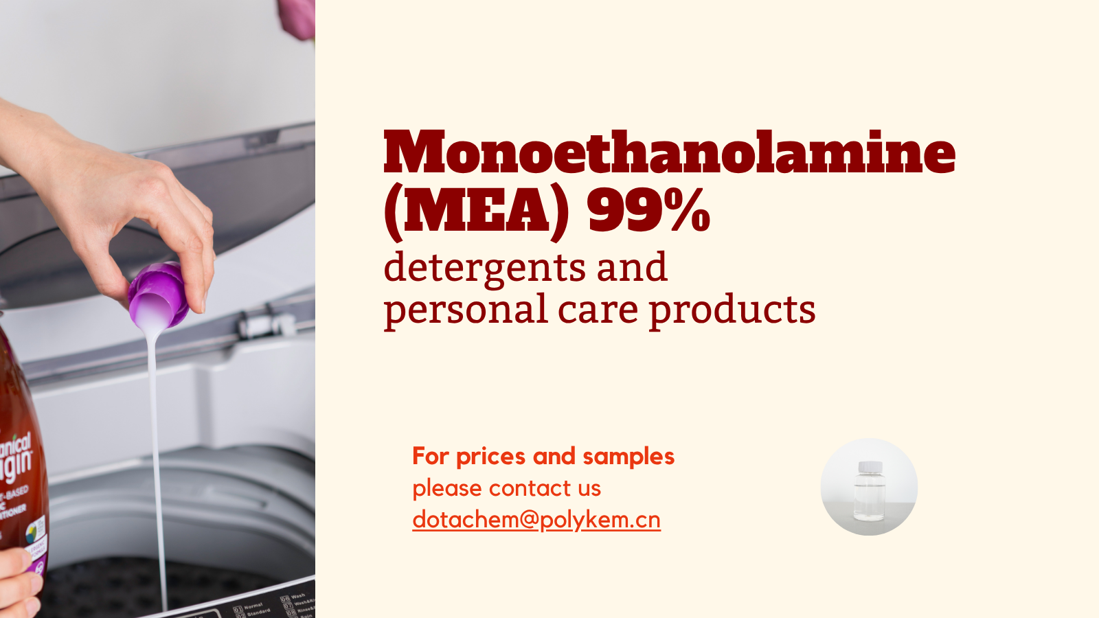 Monoetanolamina (MEA) 99%: El ingrediente central en detergentes y productos de cuidado personal