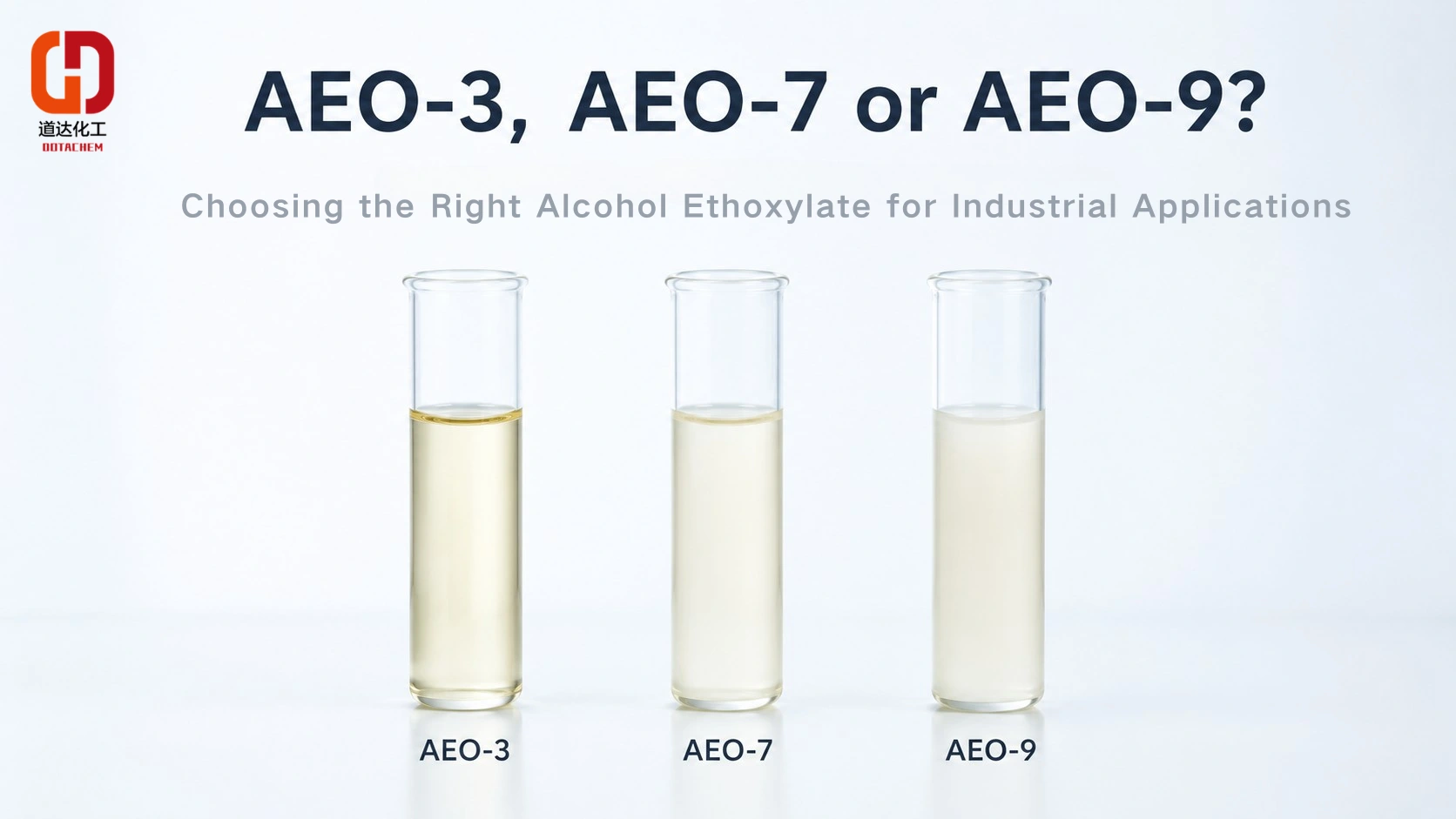 ¿OEA-3, AEO-7 o AEO-9? Elegir el alcohol etoxilato adecuado para aplicaciones industriales